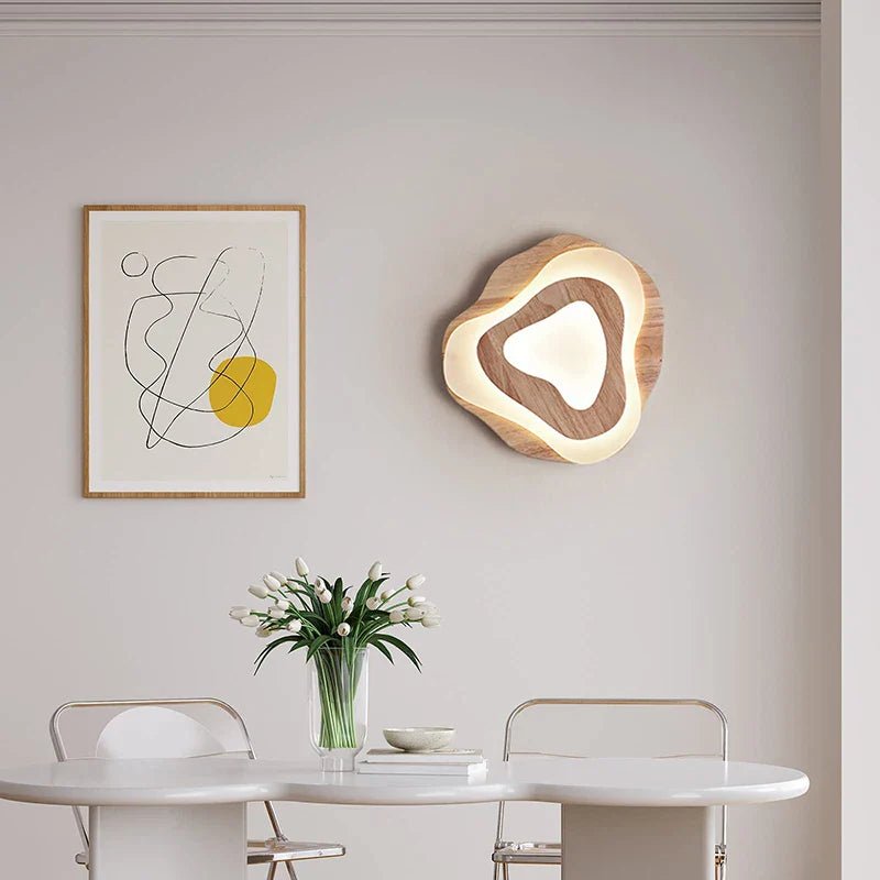 LumenVale Stylish Modern Wood And Metal Flush Mount Ceiling Light | Lersk