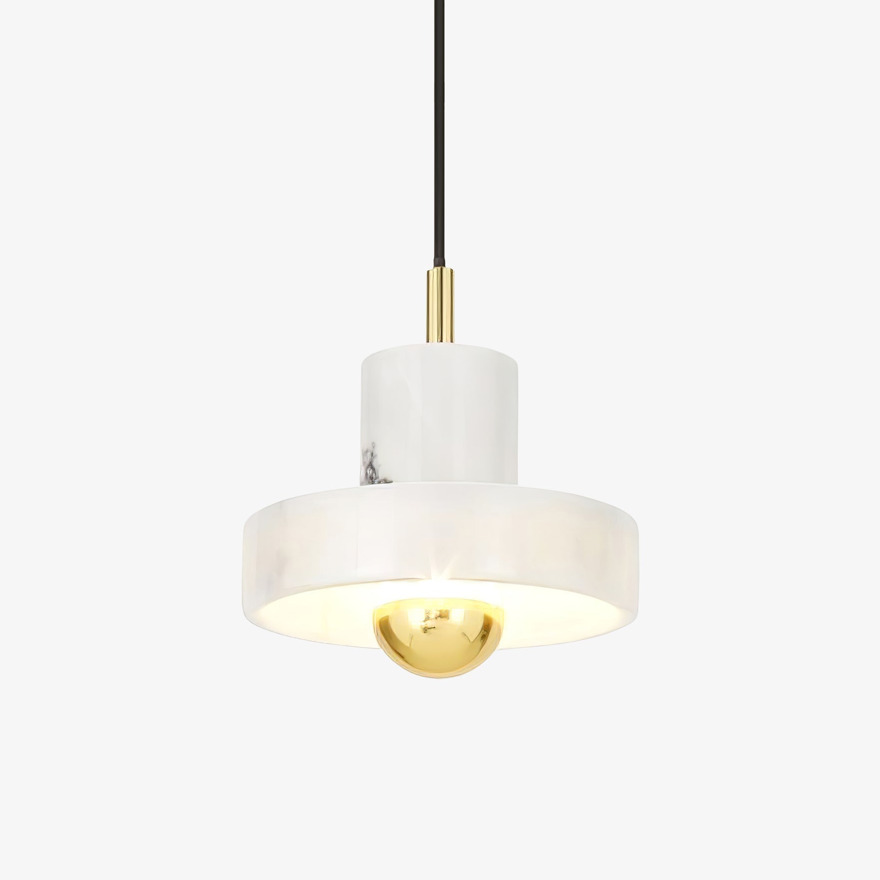 Aurea Marble Pendant Light With Elegant Warm Metal Accents | Lersk