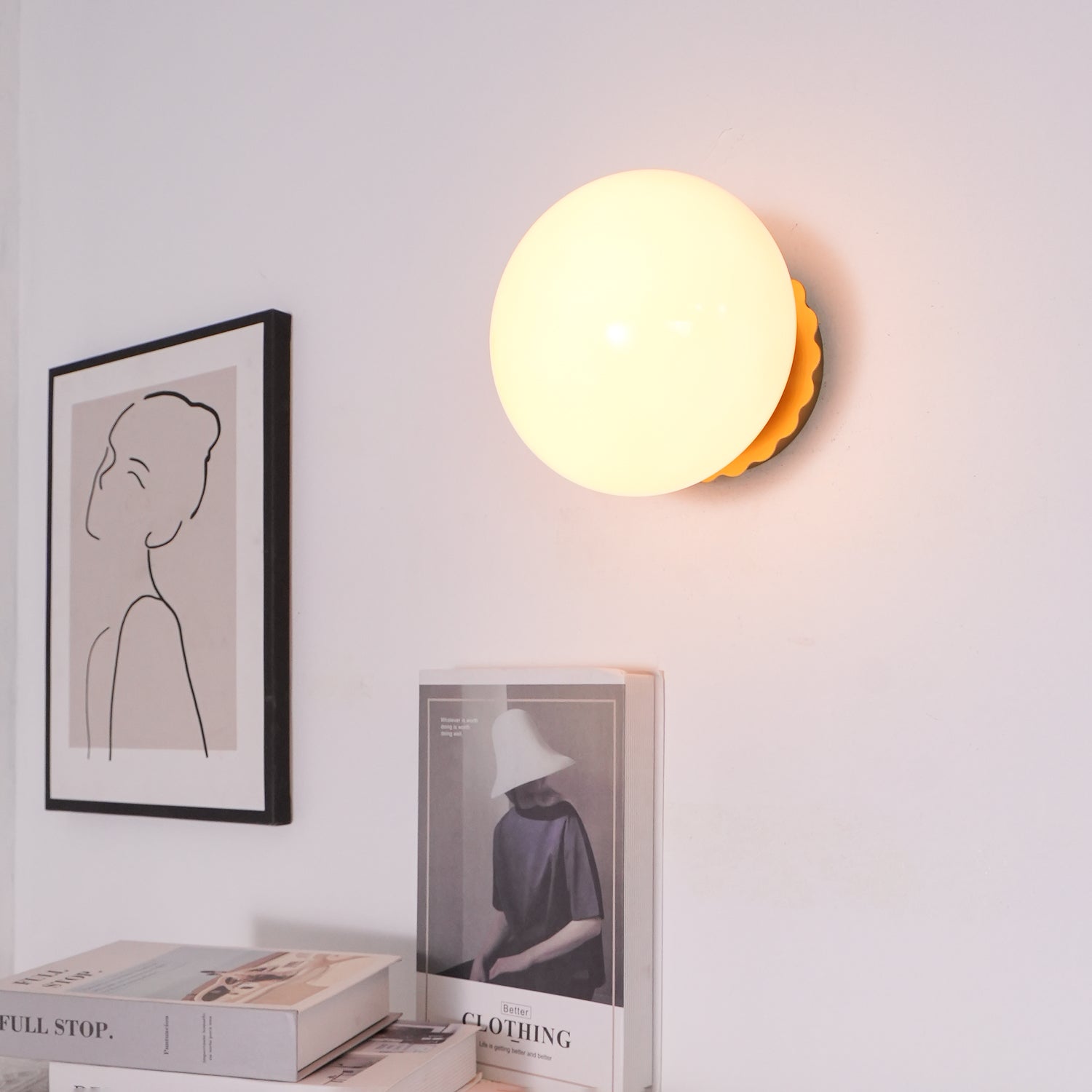 NimbusGlow Wall Light Metal Frame Glass Diffuser Warm Glow | Lersk