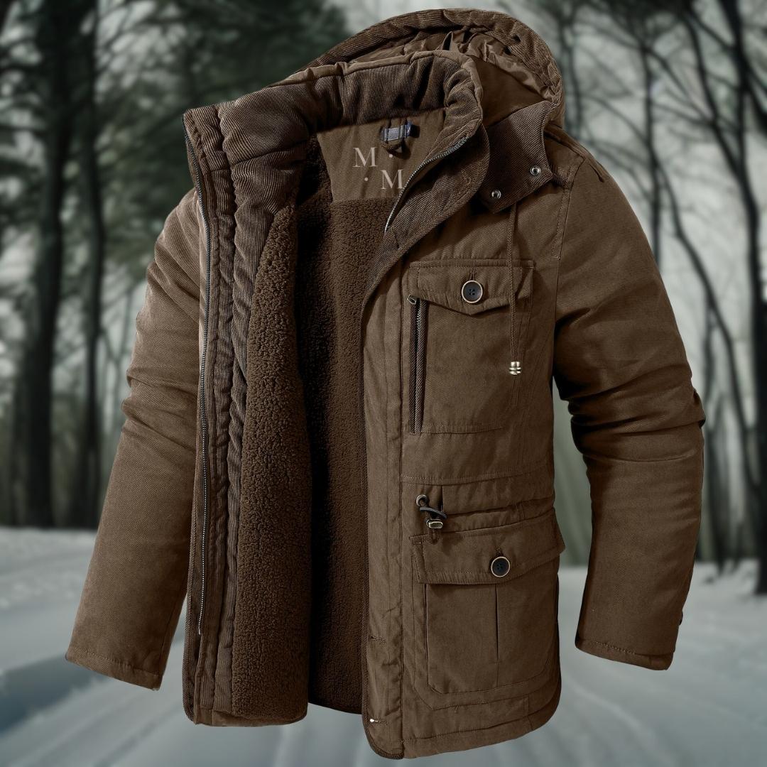 Mens Parka Jacket With Hood Windproof Waterproof Insulated | Lersk