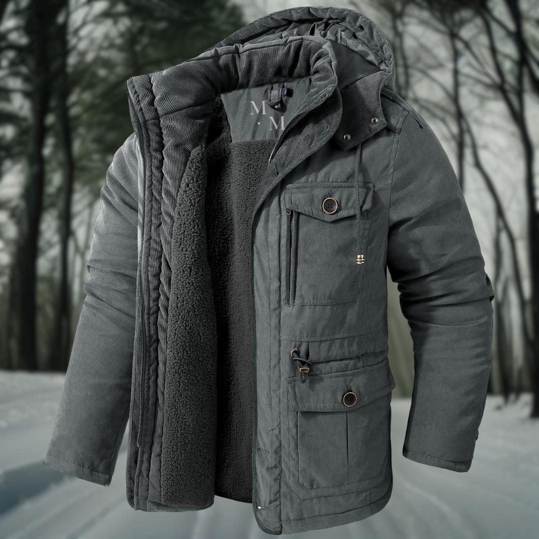 Mens Parka Jacket With Hood Windproof Waterproof Insulated | Lersk