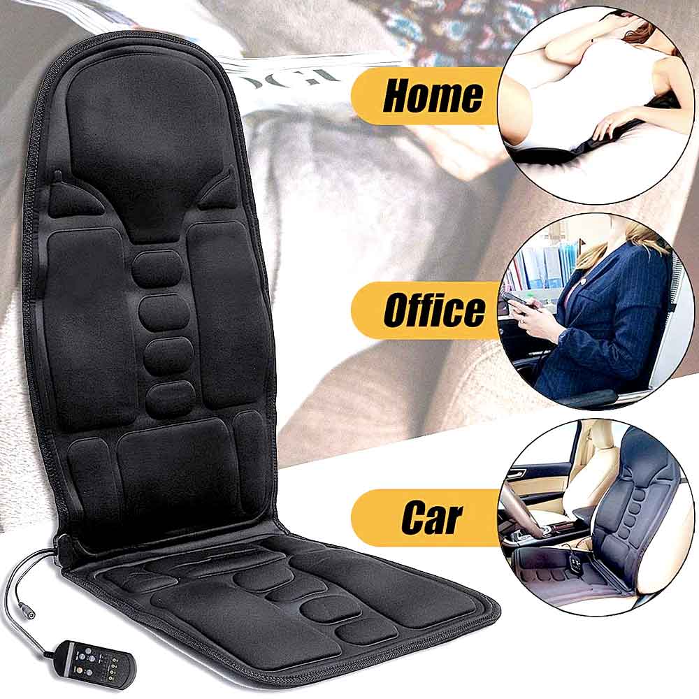 AstraRelief Elite Heated Back and Neck Massage Seat Cushion | Lersk