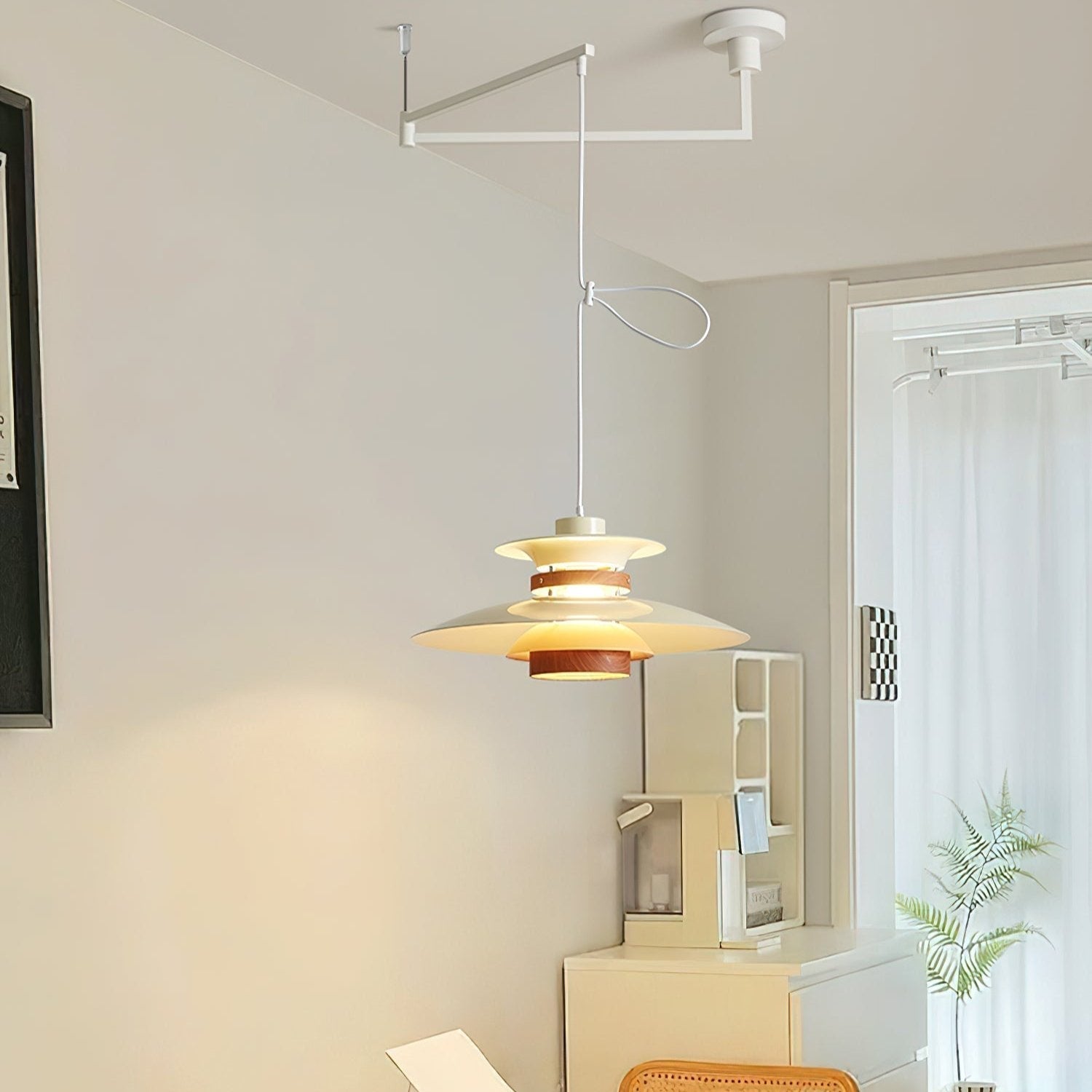 Solva Swivel Arm Pendant Lamp With Four Shades Nordic Style | Lersk