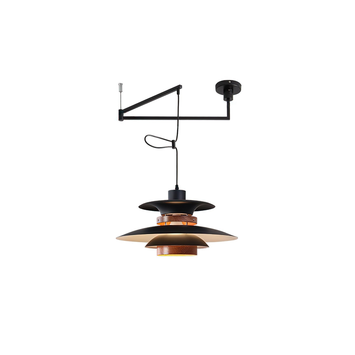 Solva Swivel Arm Pendant Lamp With Four Shades Nordic Style | Lersk