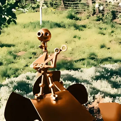 Decoração de Jardim Móvel com Moinho de Vento de Metal e Banda de Rock com Personagem | Lersk