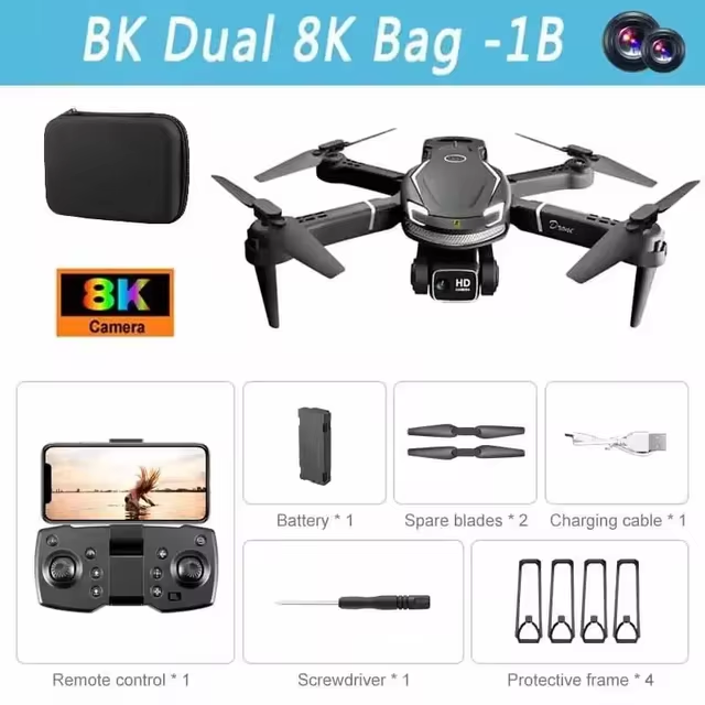 Mini drone V88 avec caméra HD 8K et GPS pour photographes aériens professionnels | Lersk
