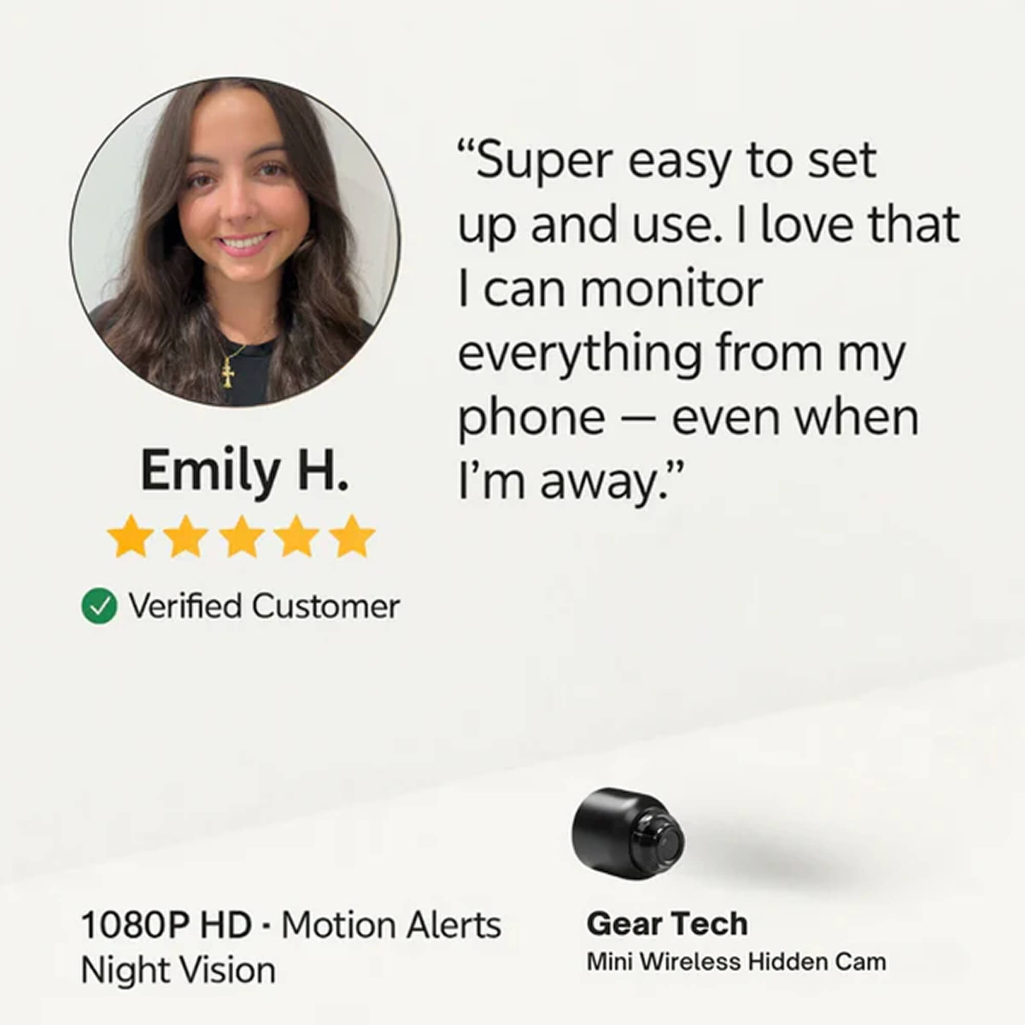 NovaGuard Nanny Camera 1080P Wireless Audio for Discreet Monitoring | Lersk