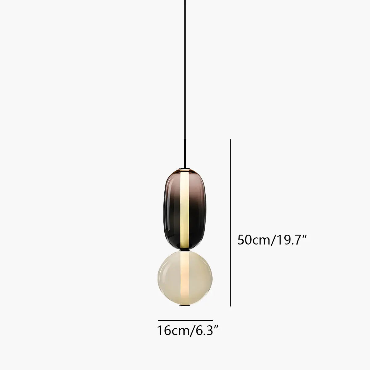 Candied Glass Pendant Light for Bedroom | Lersk