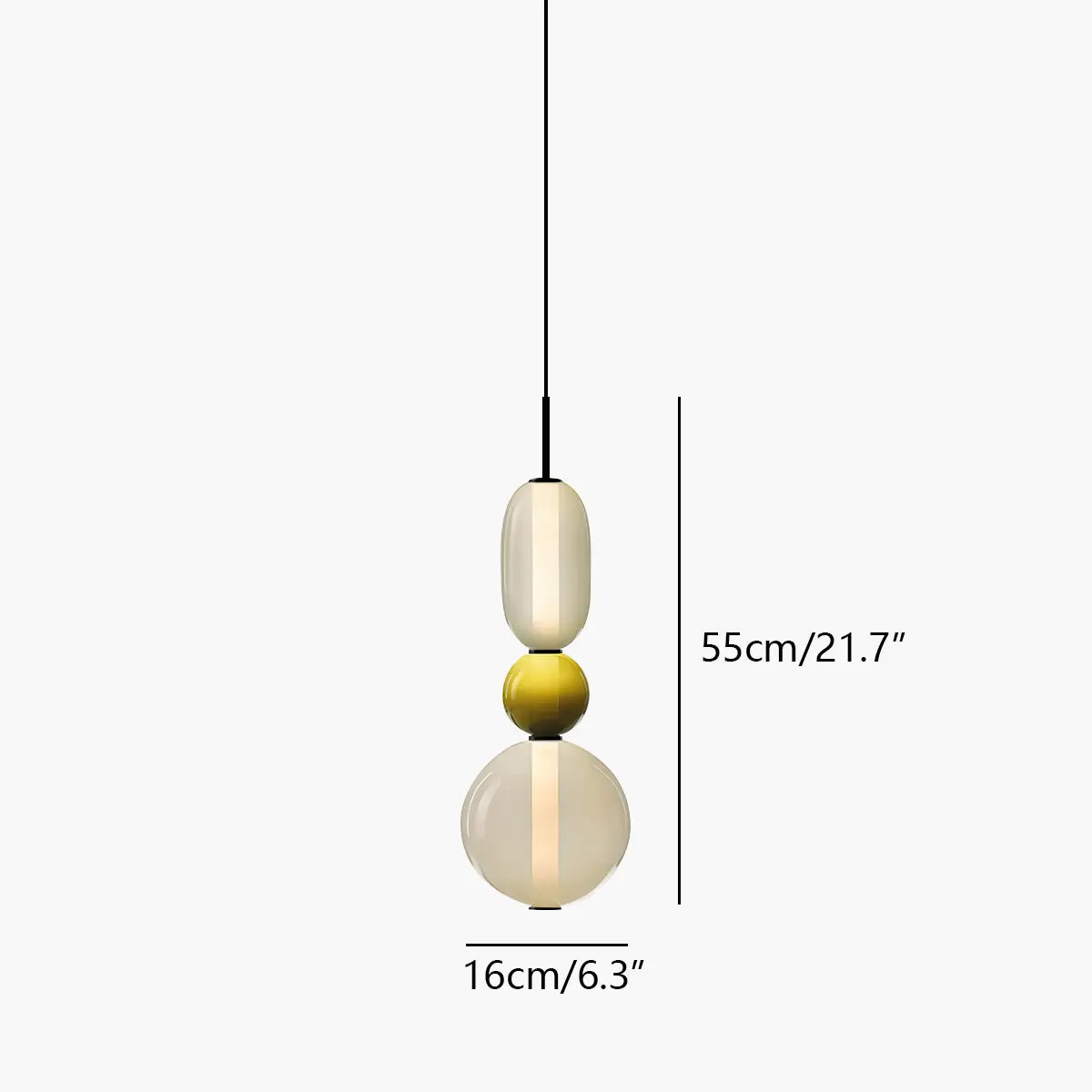 Candied Glass Pendant Light for Bedroom | Lersk