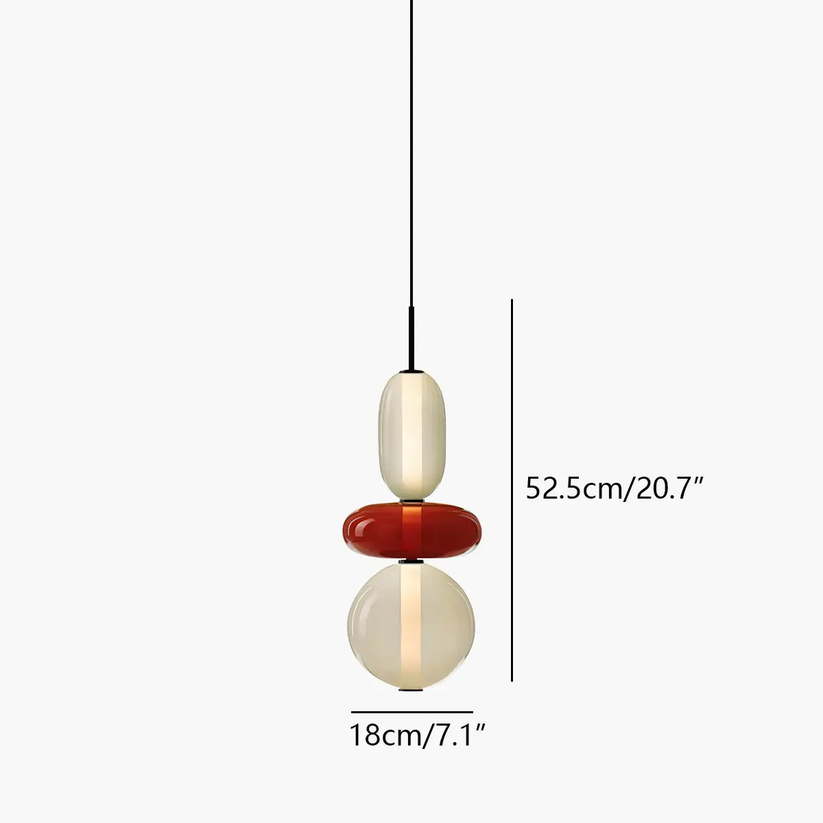 Candied Glass Pendant Light for Bedroom | Lersk