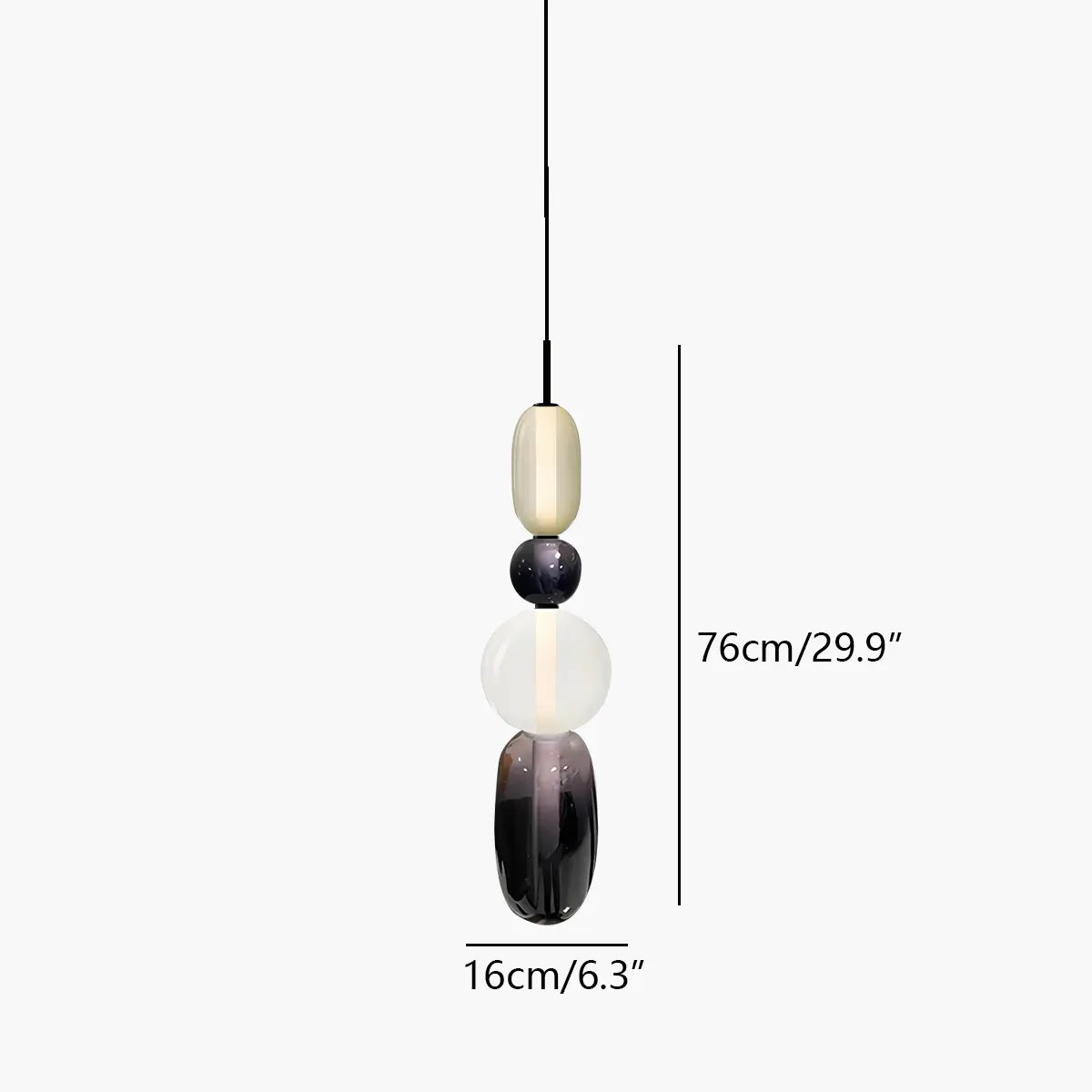 Candied Glass Pendant Light for Bedroom | Lersk