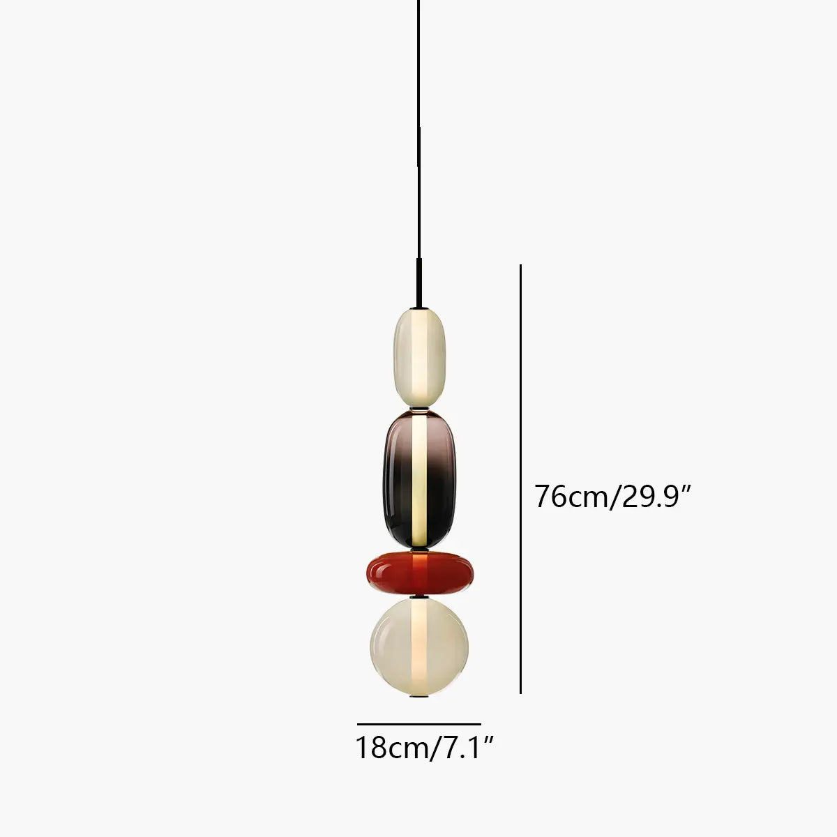 Candied Glass Pendant Light for Bedroom | Lersk