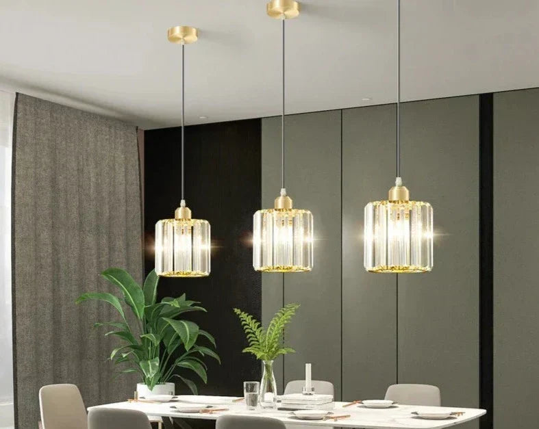 Lampada a Sospensione AureliaNova Crystal con Cristalli K9 Gleam