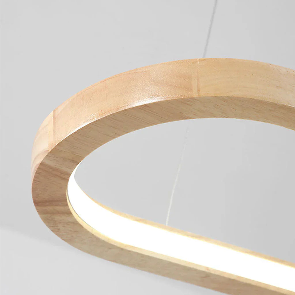 Varela Minimalist Wooden LED Pendant, Dimmable Dining Light | Lersk