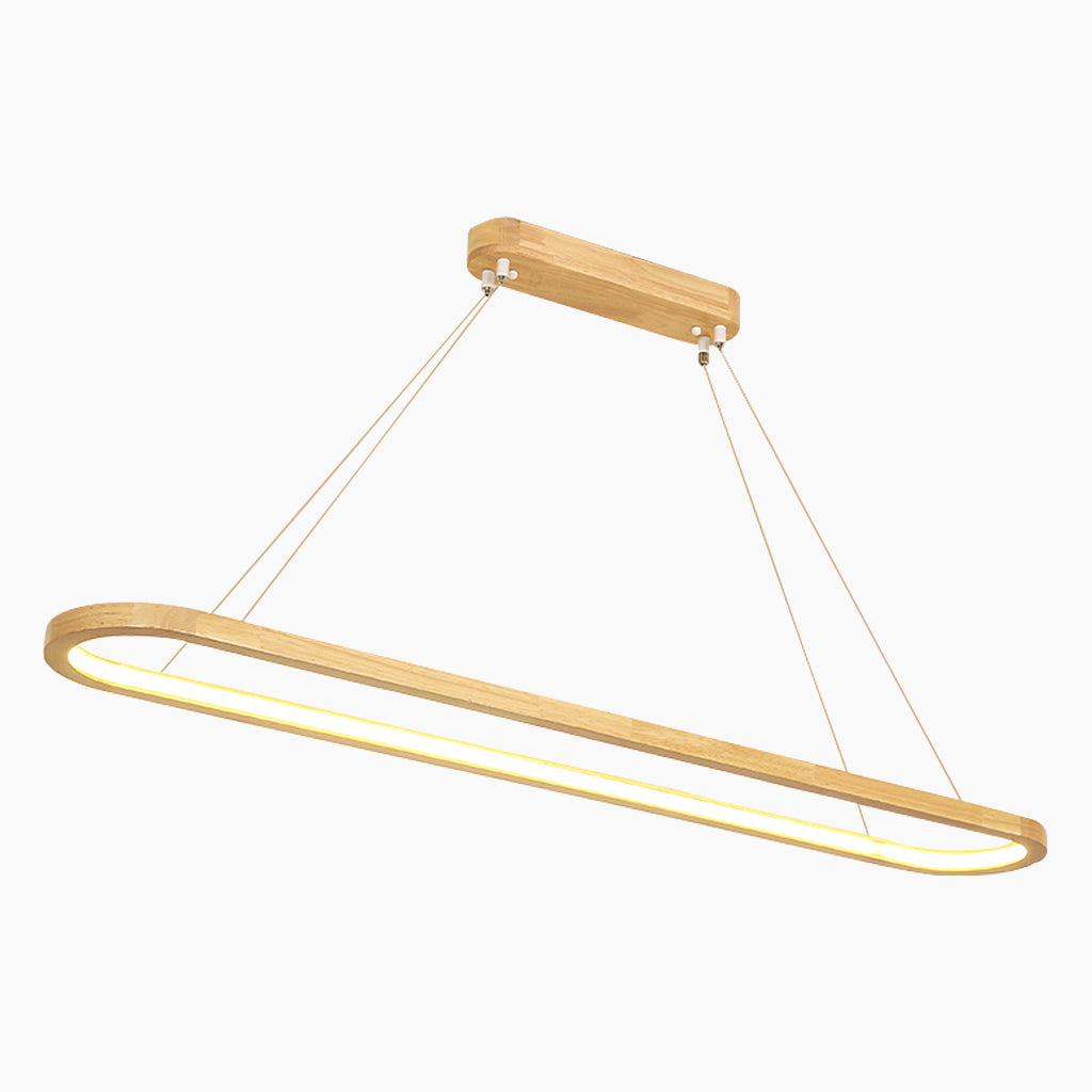 Varela Minimalist Wooden LED Pendant, Dimmable Dining Light | Lersk