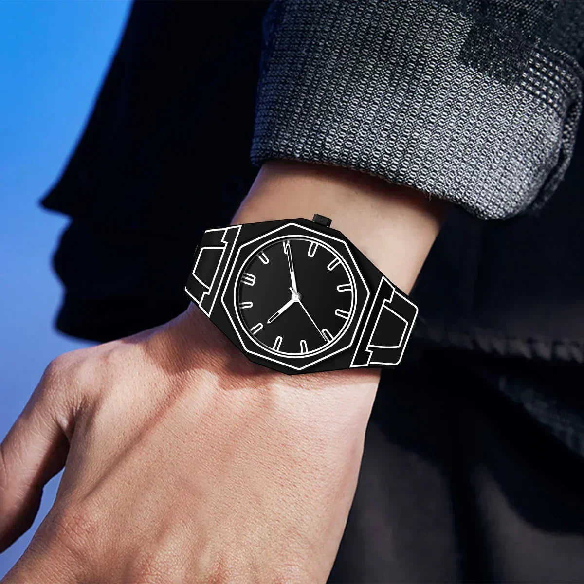 NovaLume Arc Modern Minimalist Men's Watch Black Matte | Lersk