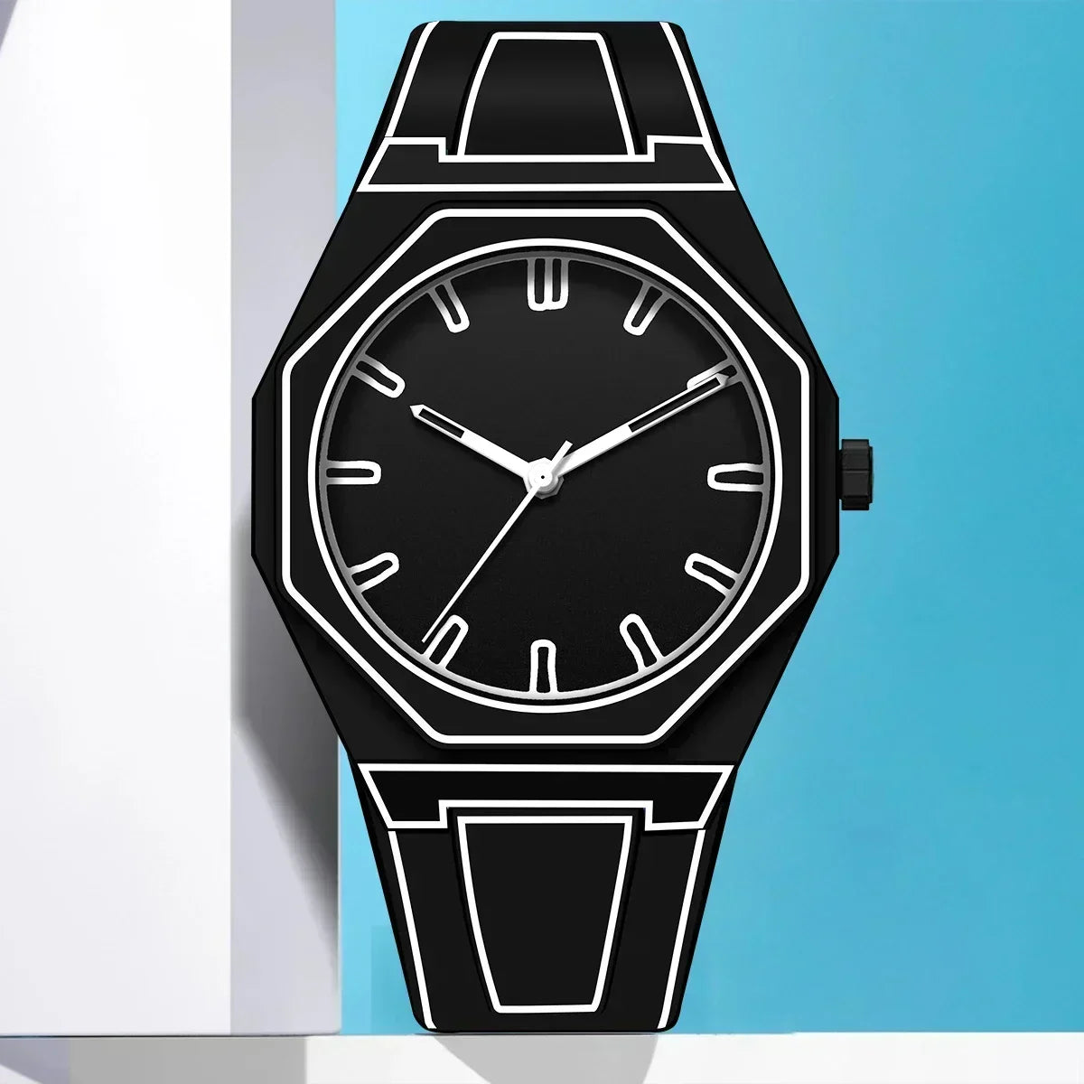 NovaLume Arc Modern Minimalist Men's Watch Black Matte | Lersk