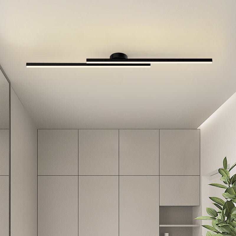 مصباح سقف شبه مدمج LED من الألمنيوم بتصميم بسيط من LumenVale لغرف المعيشة | Lersk