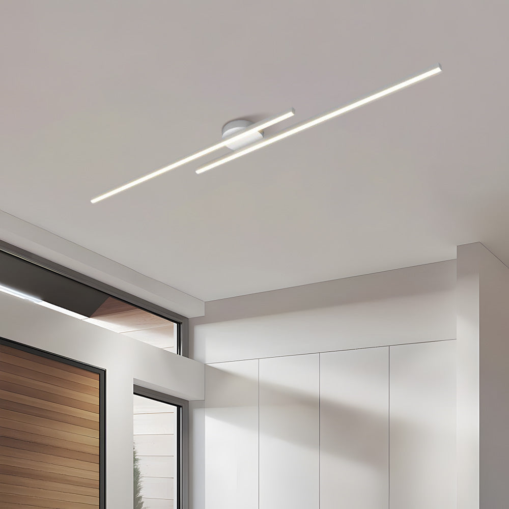مصباح سقف شبه مدمج LED من الألمنيوم بتصميم بسيط من LumenVale لغرف المعيشة | Lersk