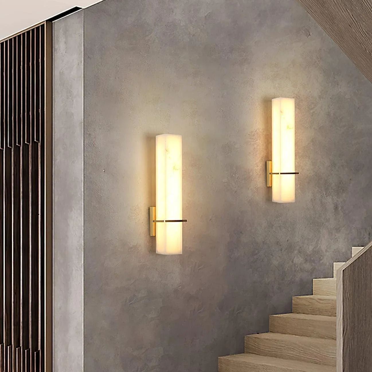 EloraLume Amber LED Işıklı Dikey Duvar Lambası, Modern İç Mekanlar İçin | Lersk
