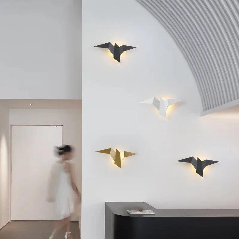 AvianAura Nordic Iron Bird Wall Sconce Warm Glow For Homes | Lersk