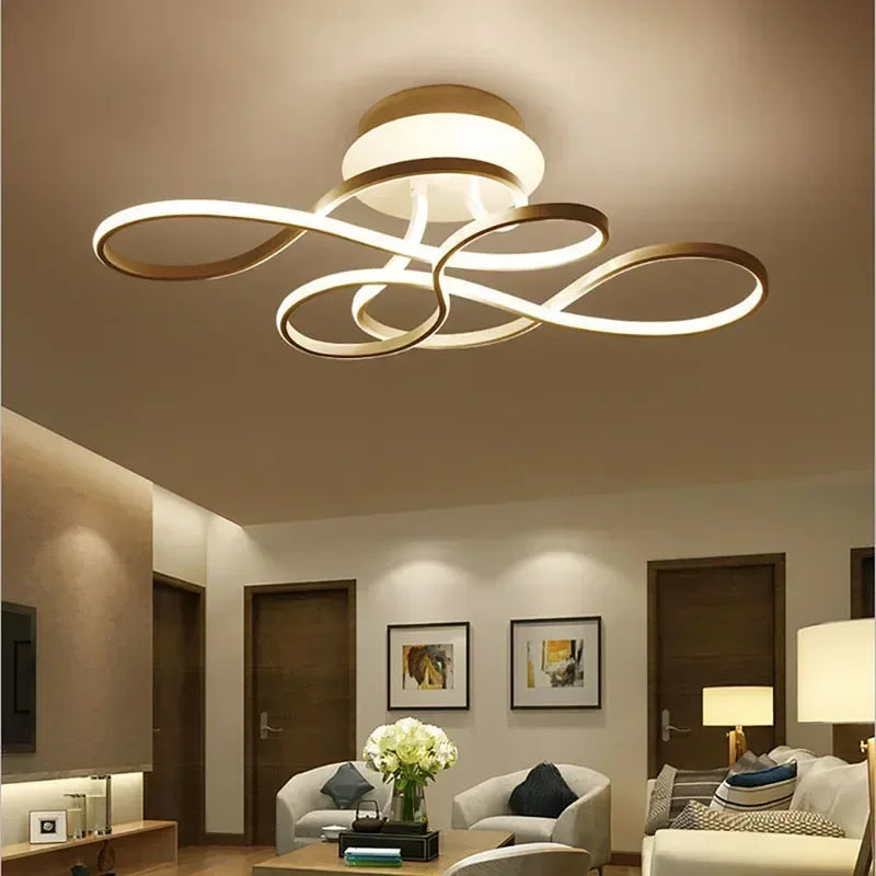 RadiantElegance Modern Ceiling Light For Living Rooms Warm Ambient Glow | Lersk