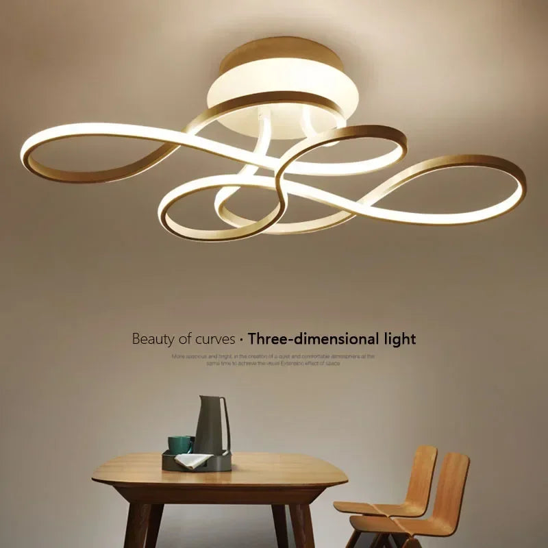 RadiantElegance Modern Ceiling Light For Living Rooms Warm Ambient Glow | Lersk