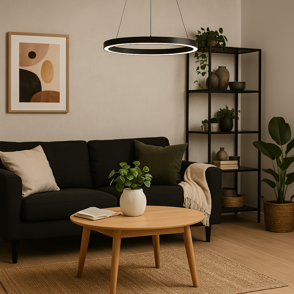 LumaNova Rundes LED-Pendelleuchte Dimmbar für Esszimmer, Wohnzimmer und Büro | Lersk