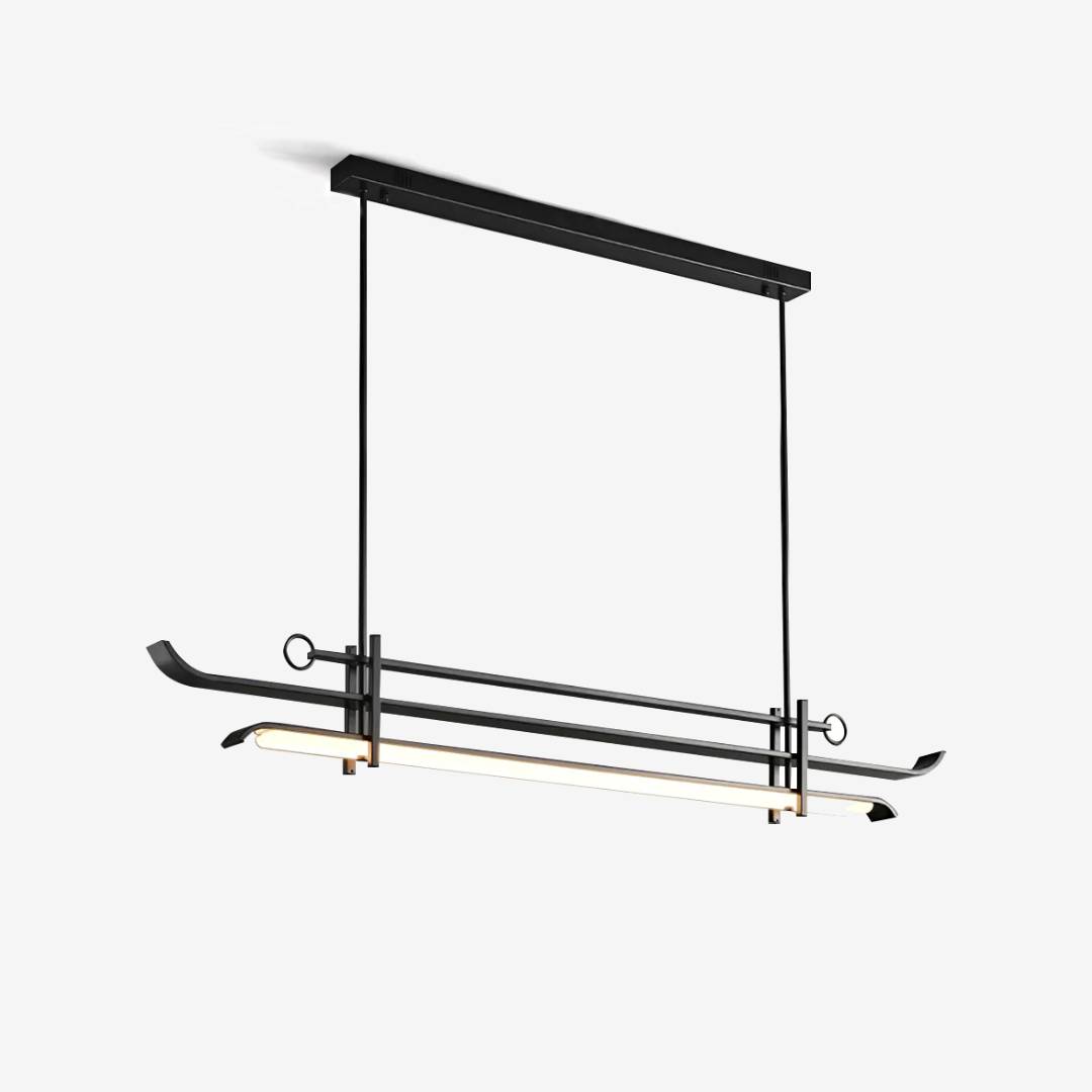 Contemporary Linear LED Chandelier Pendant Light for Dining Room | Lersk