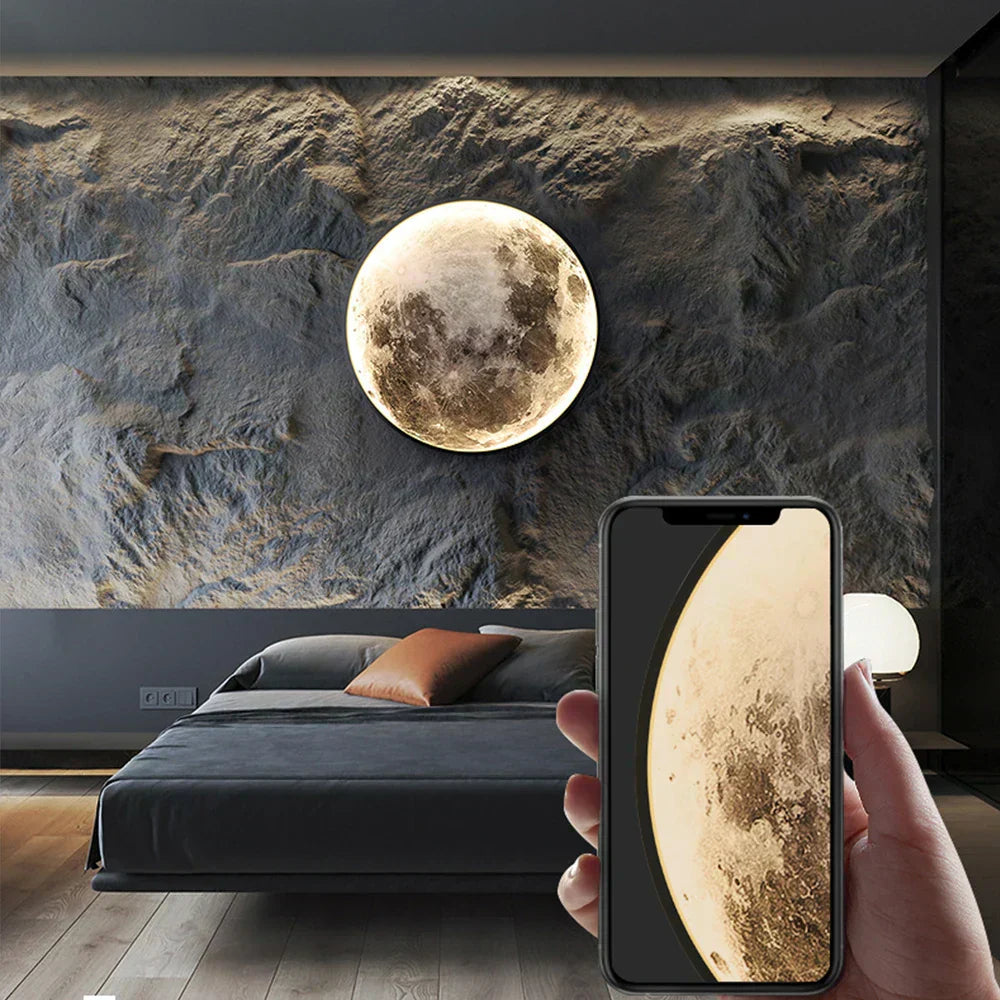 Lunara Moon Wall Light Ambient Bedroom Soft Glow Deluxe | Lersk