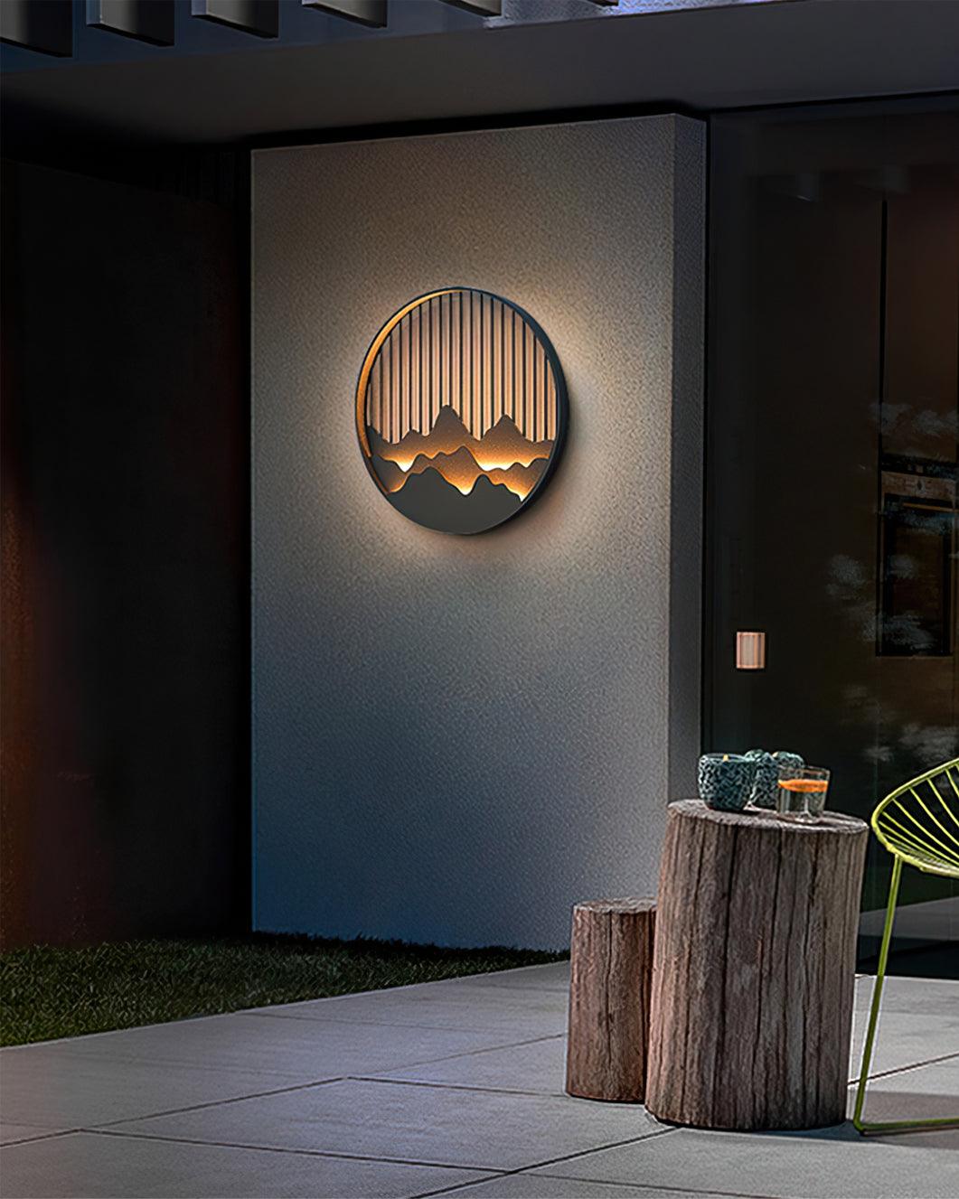 Cairncrest Outdoor Wall Lamp With Elegant Mountain Motifs | Lersk