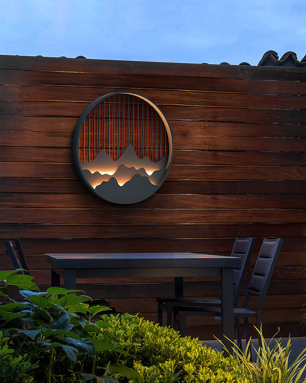Cairncrest Outdoor Wall Lamp With Elegant Mountain Motifs | Lersk