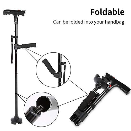 AeroAssist LED Folding Cane for Safe Everyday Mobility | Lersk