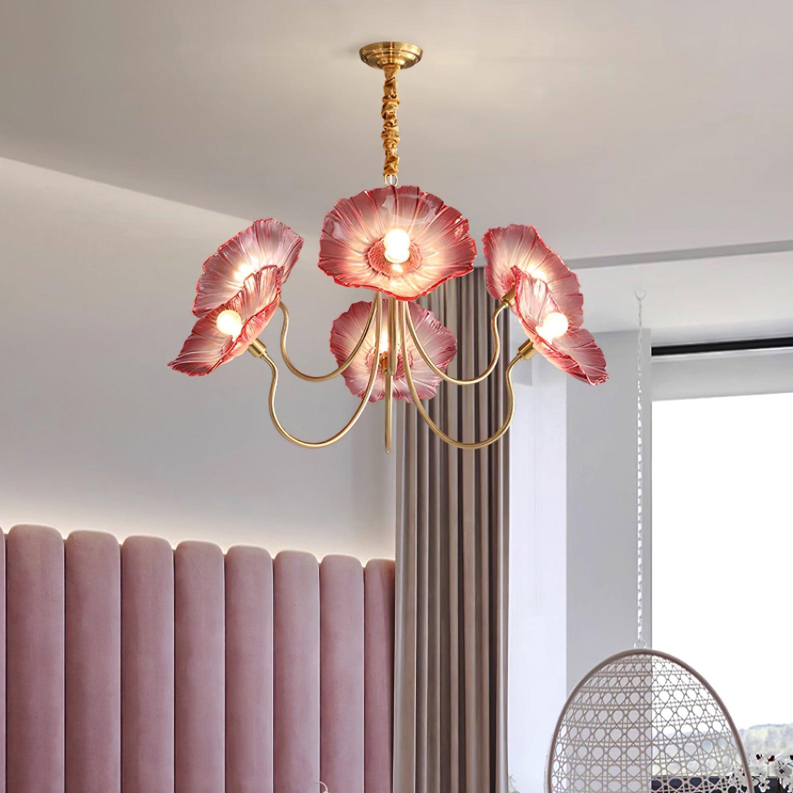 Murano-Glas-Blumen-Kronleuchter Elegantes Sanftes Umgebungslicht Für Moderne Wohnungen | Lersk