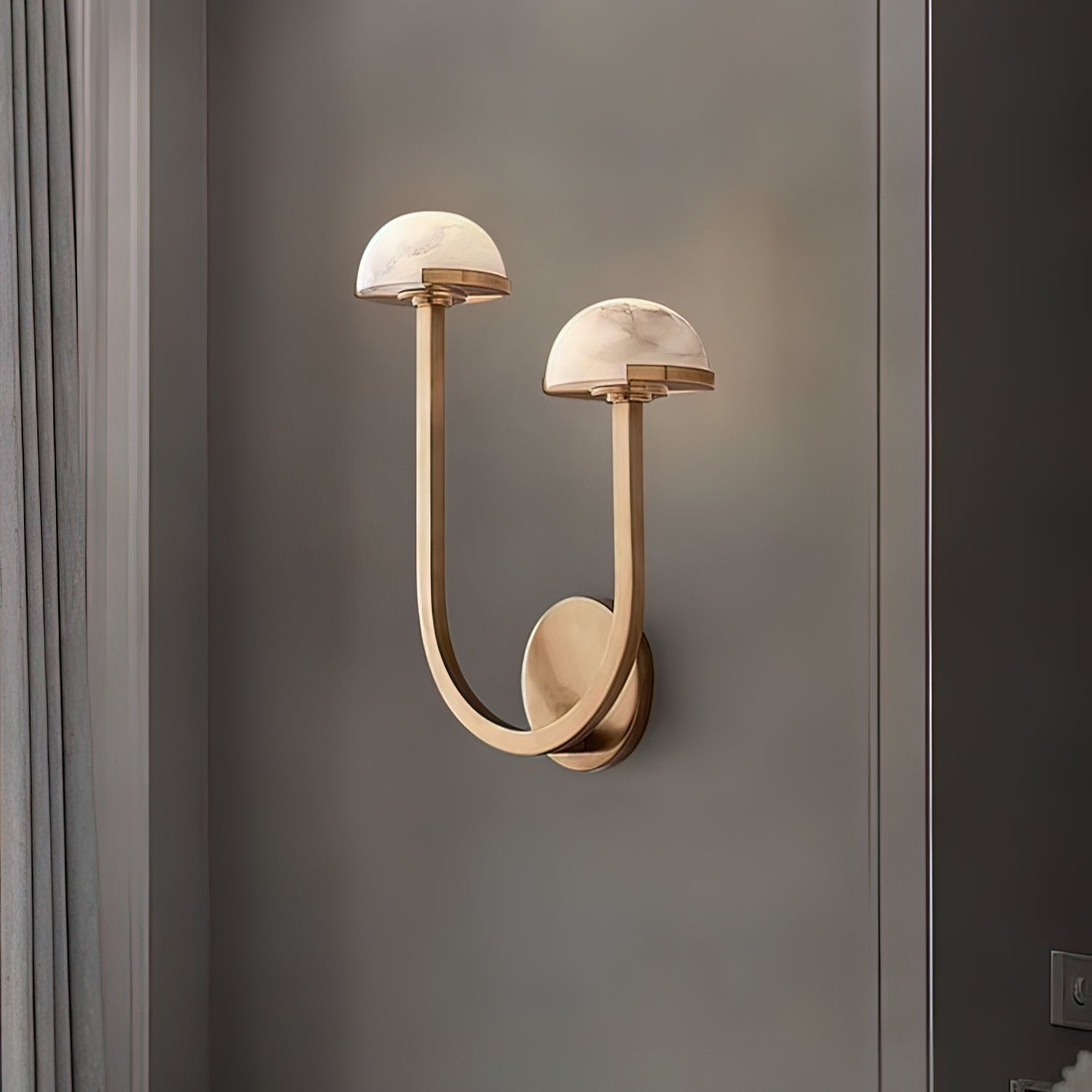 Alabaster Glow Wall Lamp Natural Mushroom Inspired Light | Lersk