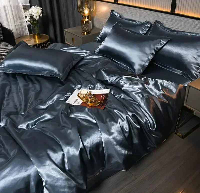 Velouria Satin Duvet Cover For Luxurious Sleep Comfort | Lersk