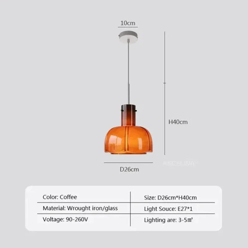 Lampada a sospensione in vetro Eldrida per decorazioni d'interni senza tempo | Lersk