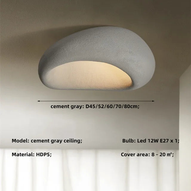 Yunari Glow Ceiling Light Japanese Wabi Sabi Decor | Lersk
