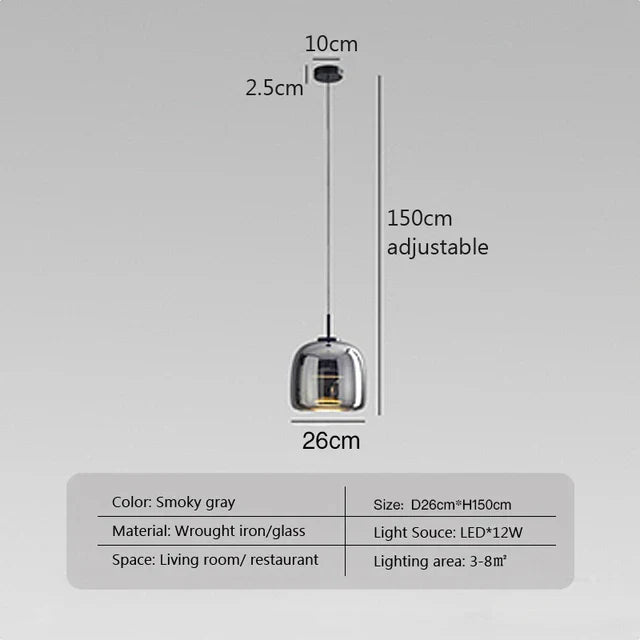 LumaNest Glass Lamp Minimalist Light for Bright Rooms | Lersk