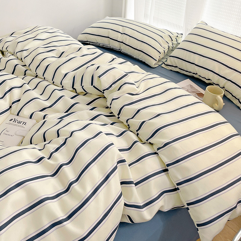 Povlečení LyraWeave Sage Stripe bílé pro pohodlí | Lersk
