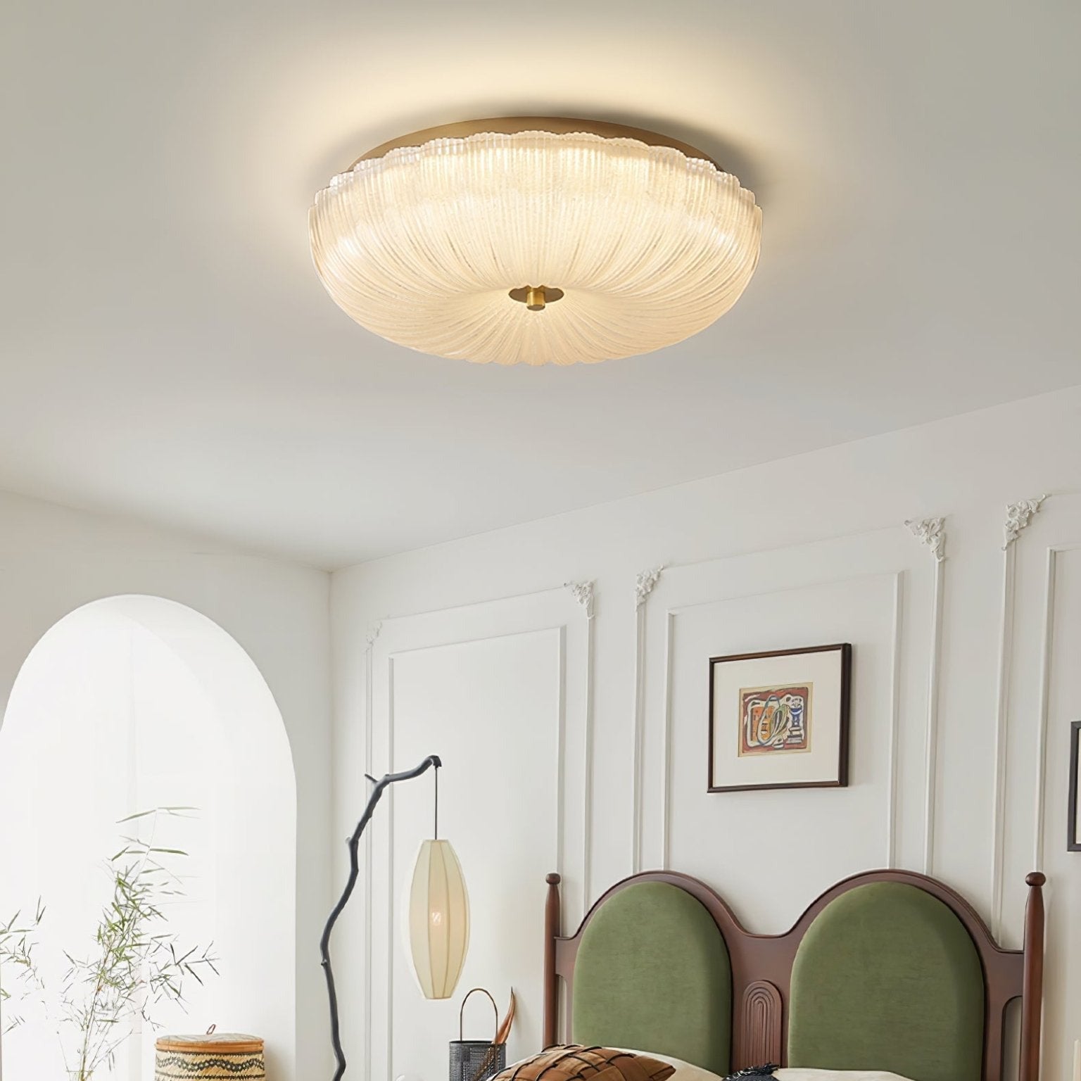 Nyra Ripple glasloftlampe | Slank moderne glød | Lersk