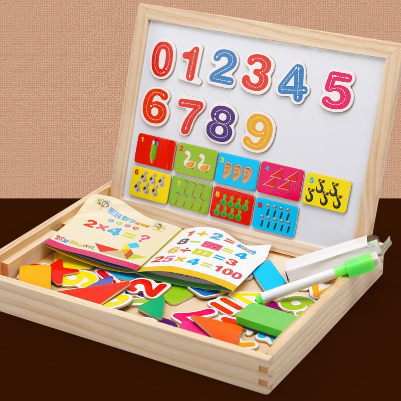 Montessori 2-i-1 magnetisk whiteboard og tavle til børn | Lersk