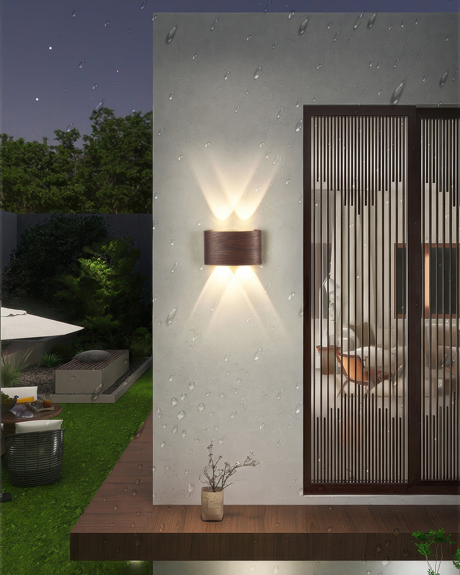 Applique da esterno LumaVerde Woodgrain LED resistente alle intemperie | Lersk