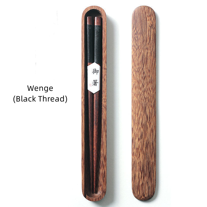 Virelle Black Walnut Chopsticks In Wooden Box With Thread | Lersk