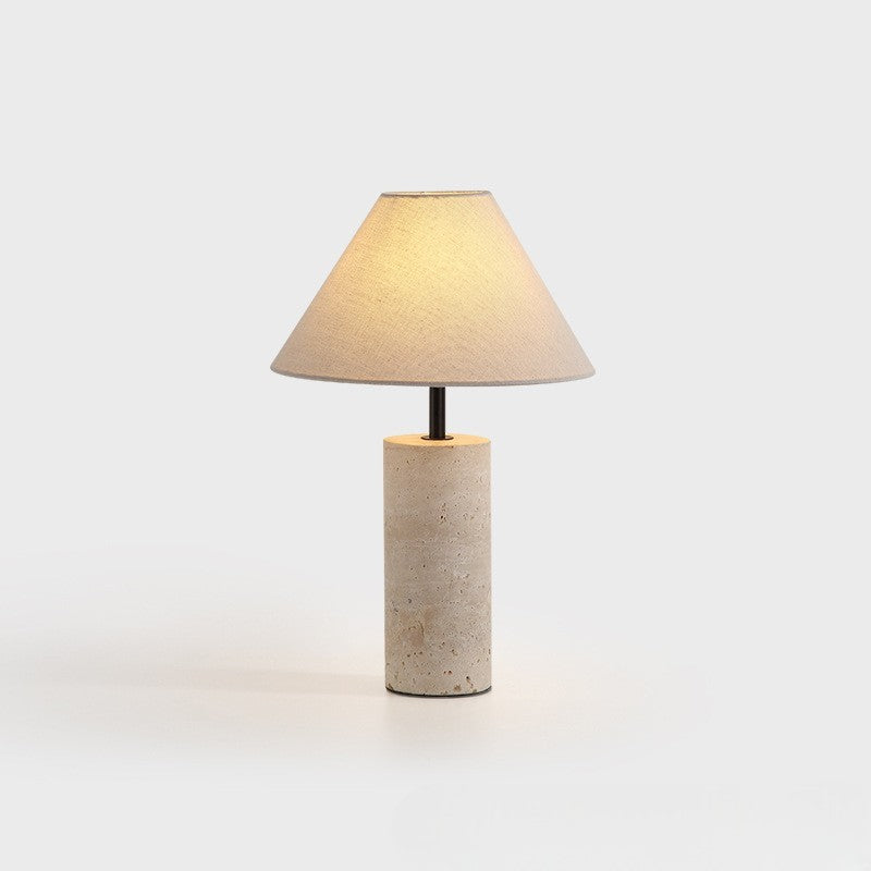 Marble And Linen Accent Table Lamp - Modern Decorative Light | Lersk