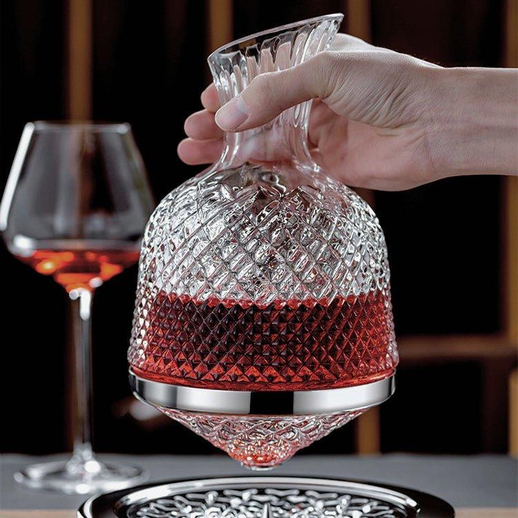 Decanter per vino in cristallo soffiato a mano Aurelia con rotazione a 360 gradi | Lersk