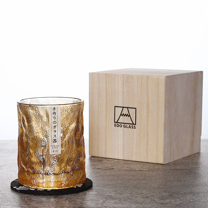 Astraeon Glacier Whiskyglas Edo Kiriko Håndskåret Glasværk | Lersk