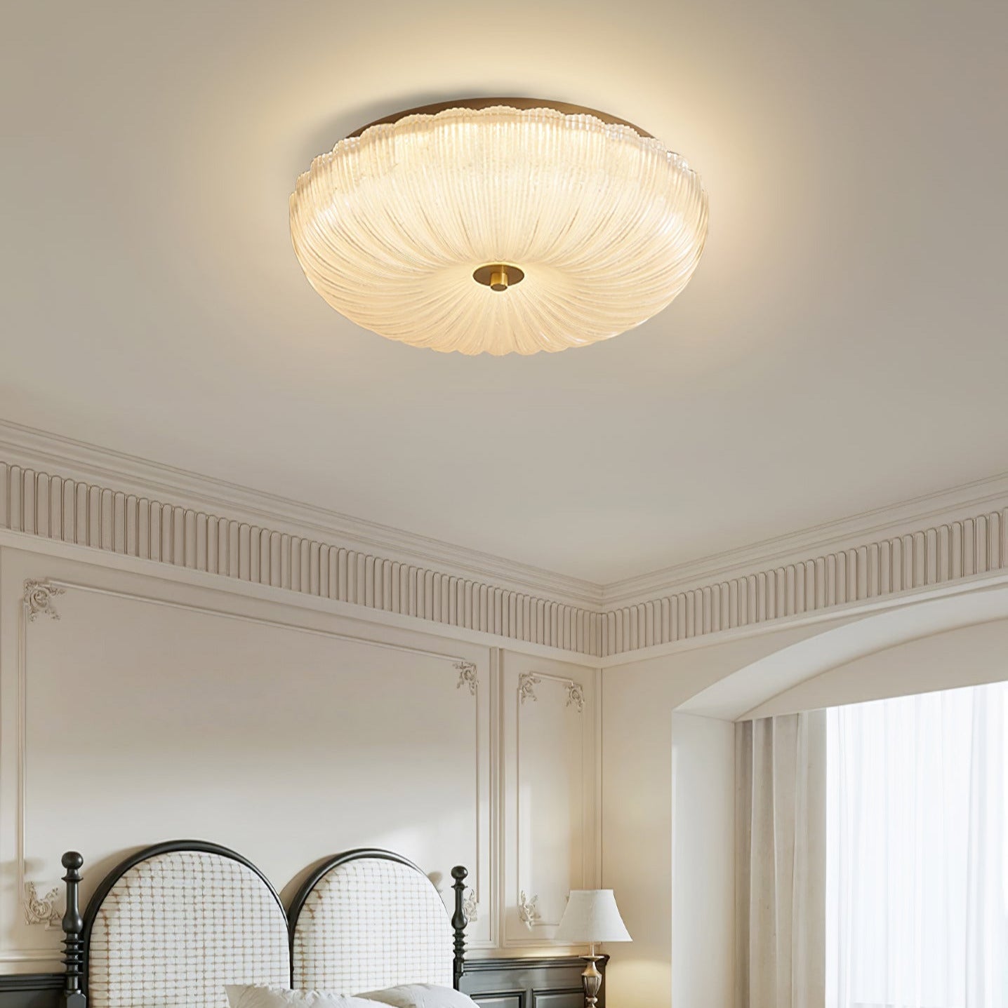 Nyra Ripple glasloftlampe | Slank moderne glød | Lersk