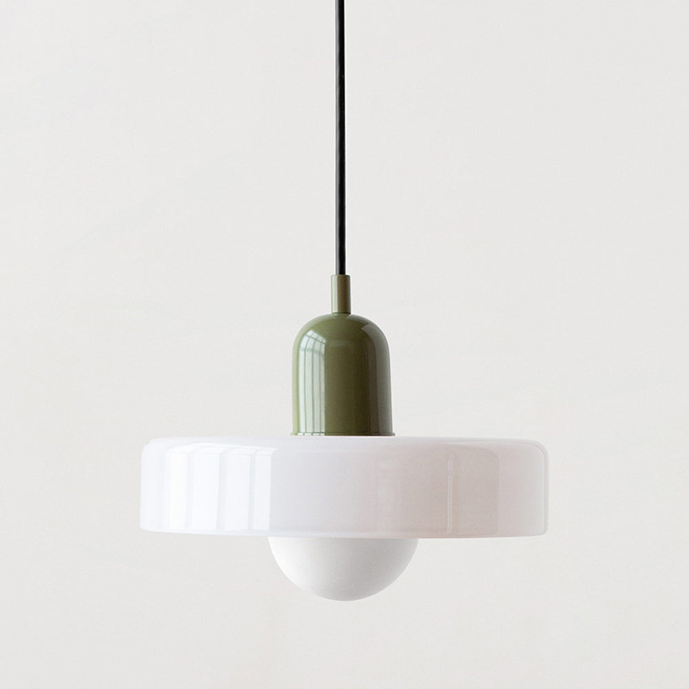 Aurelo Colored Glass Bauhaus Pendant Light for Dining Rooms | Lersk