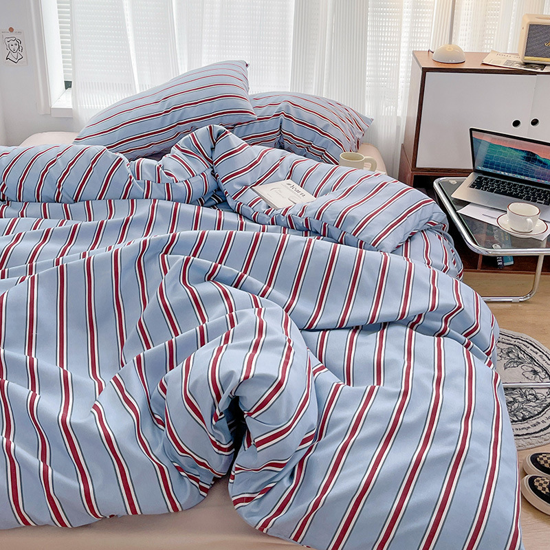 Povlečení LyraWeave Sage Stripe bílé pro pohodlí | Lersk